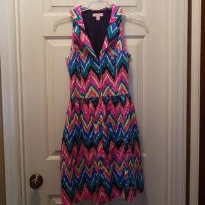 Lilly Pulitzer Chevron Dress with pockets size 0